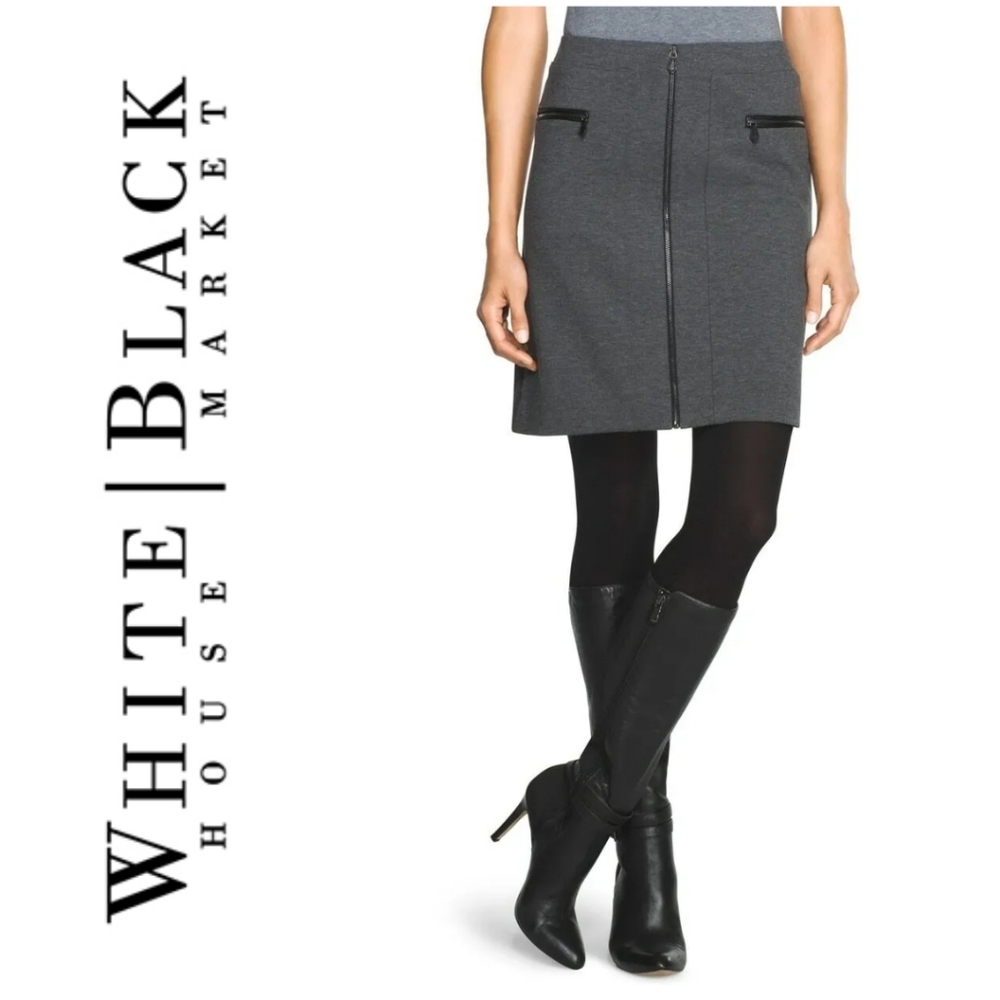 Charcoal Ponte Miniskirt